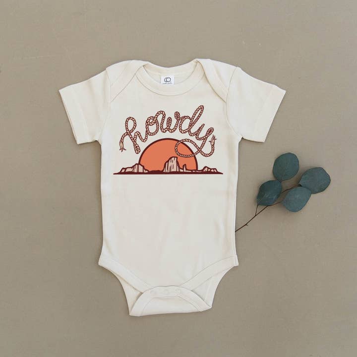 Urban Baby Co. - Wholesale Bodysuit (Non-Footed) - Baby - Howdy Western Organic Baby Onesie & Toddler Tee