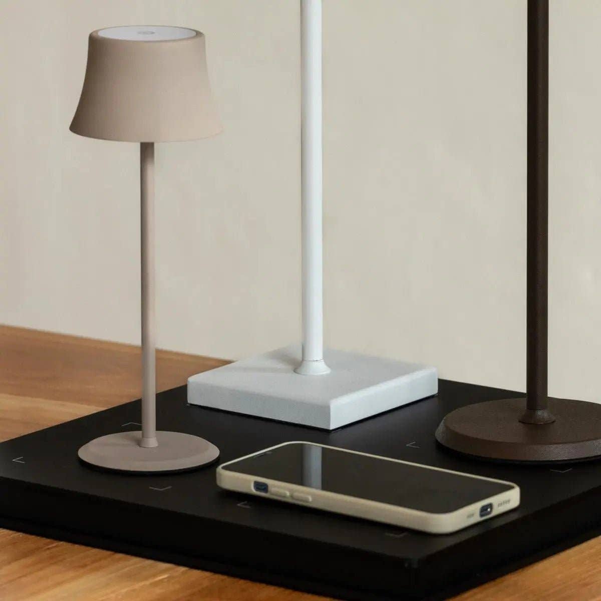 Tavellio - Wholesale Accent/Desk Lamp - Sarphati Mini Shadow Grey Cordless Table Lamp | Rechargeable via Charging Station & 3 Light Modes15