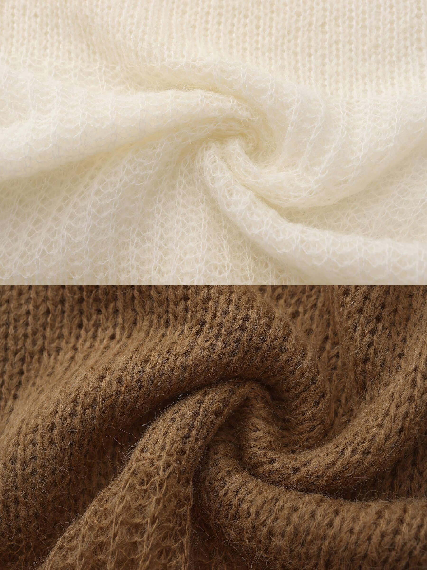 CUBIC - Vendita all'ingrosso Maglione tricot - Donna - Maglione a maniche lunghe con scollo asimmetrico e effetto sovrapposto6