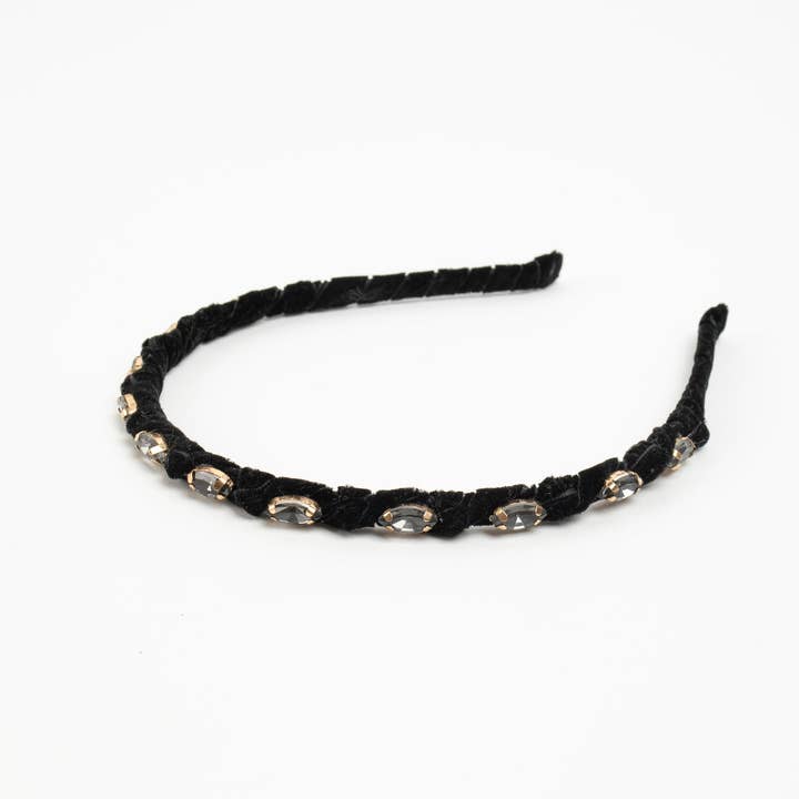 Violet & Brooks - Wholesale Fashion Headband - Women's - Dakota Skinny Velvet Headband