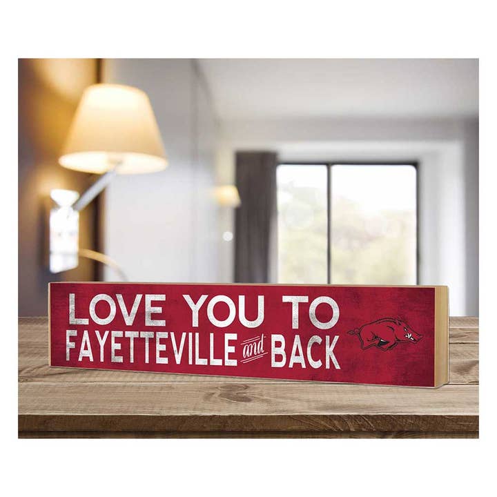 KH Sports Fan - Wholesale Desk/Tabletop Sign - 3x13 Block Love you Arkansas Razorbacks1