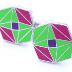 Abotoaduras de caleidoscópio por atacado de Kinzoku