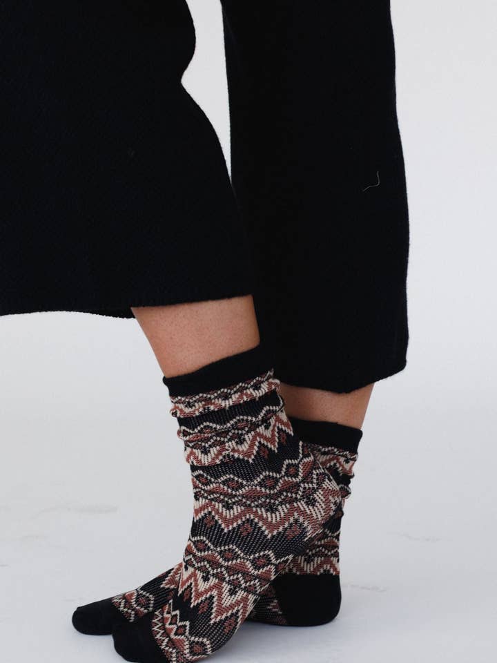 Canyon Stride Socks - Black for wholesale by Three Bird Nest