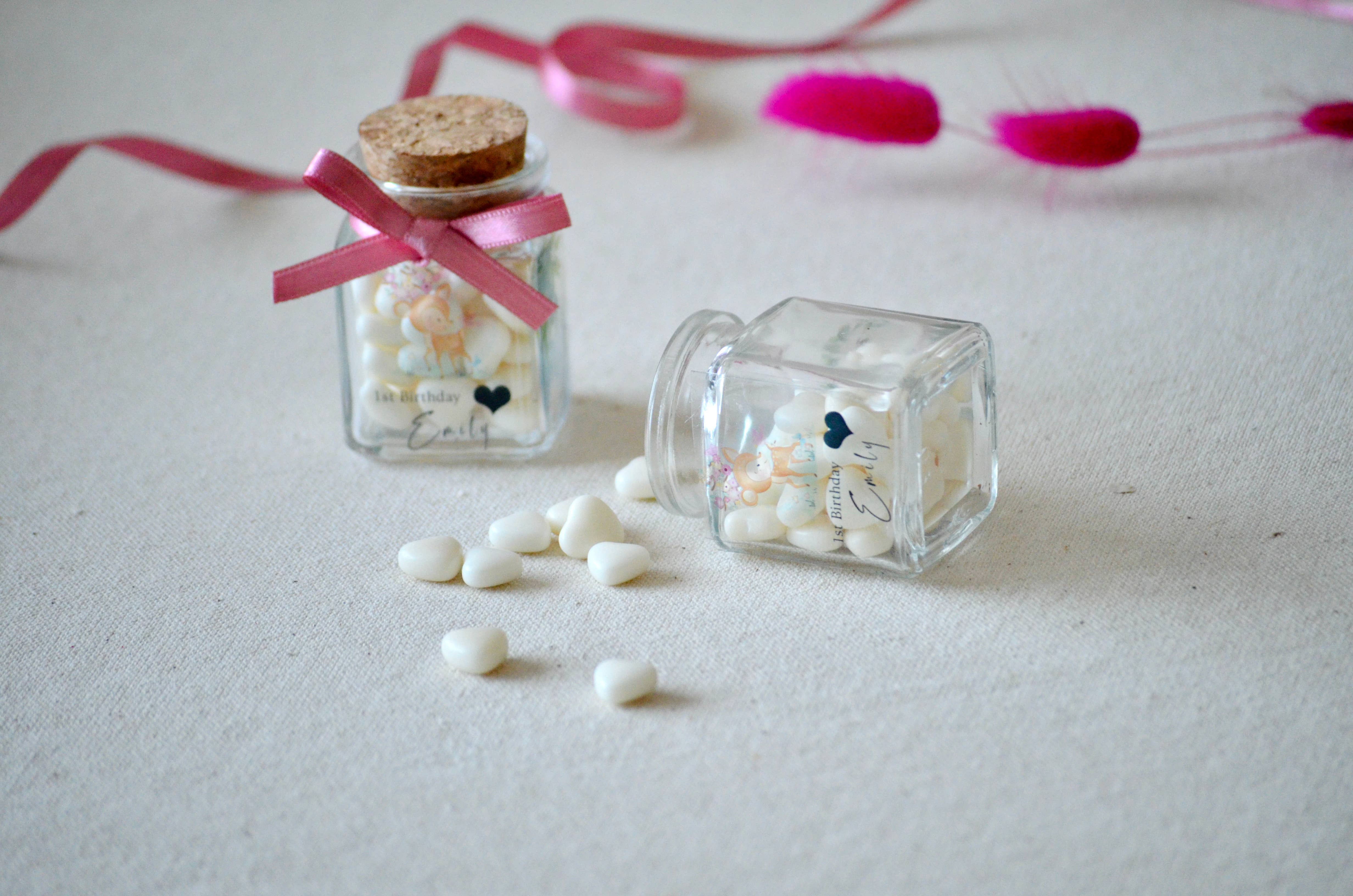 Uniq Favors – wholesale Festgåva – Candy Glass Jar Bulk Presenter, Personlig Rosa Party Favors4