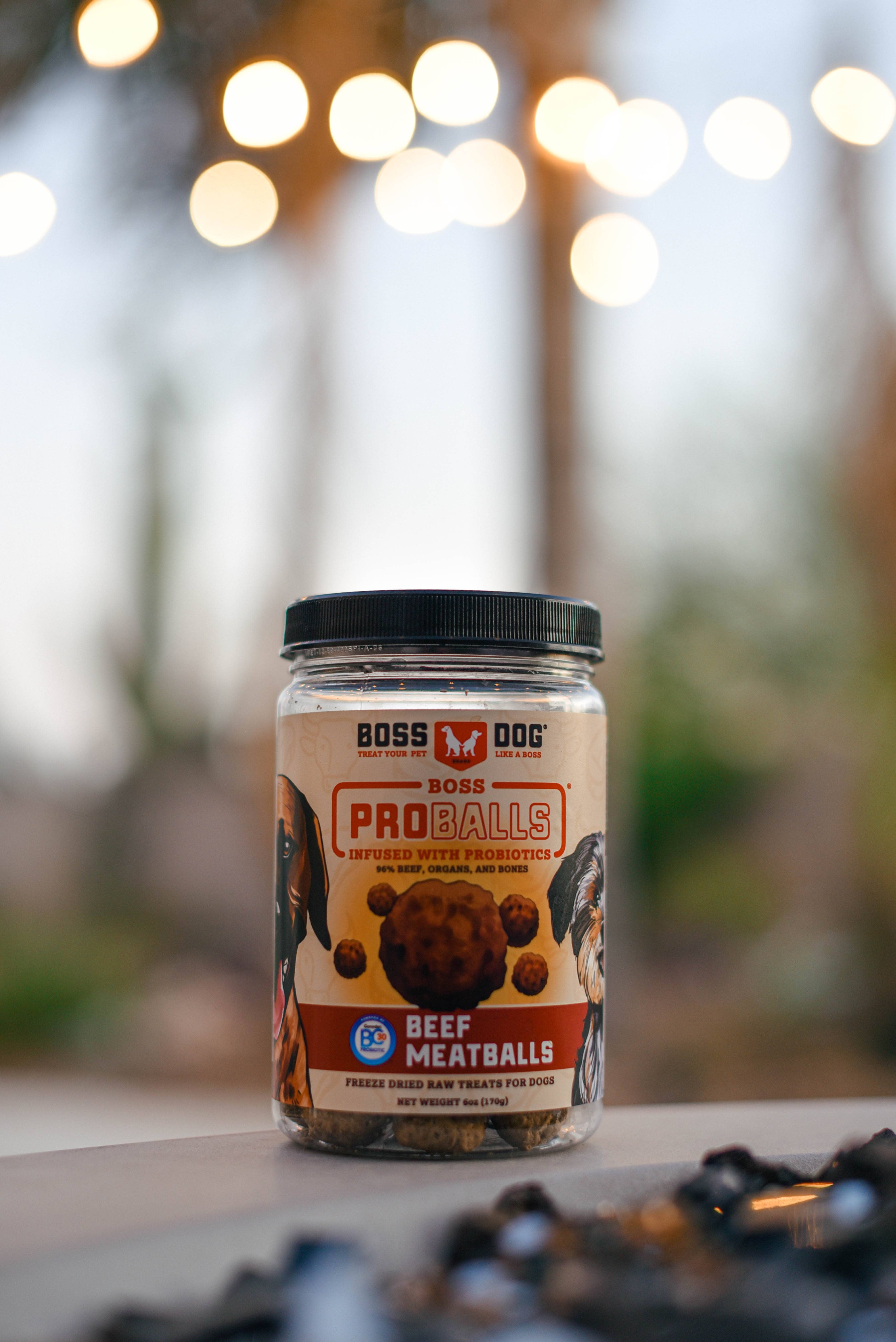 BOSS DOG BRAND, INC. - Wholesale Pet Treats - Dog - Boss Dog Proballs - Beef (6 oz)1