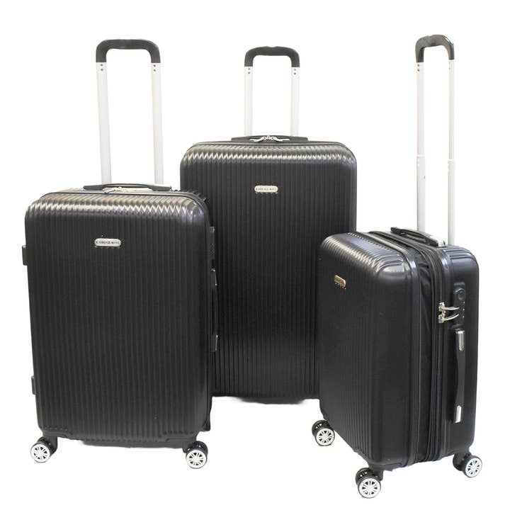 3-Piece ABS Expandable Luggage Set with Spinning Wheels for wholesale by Dony Corp