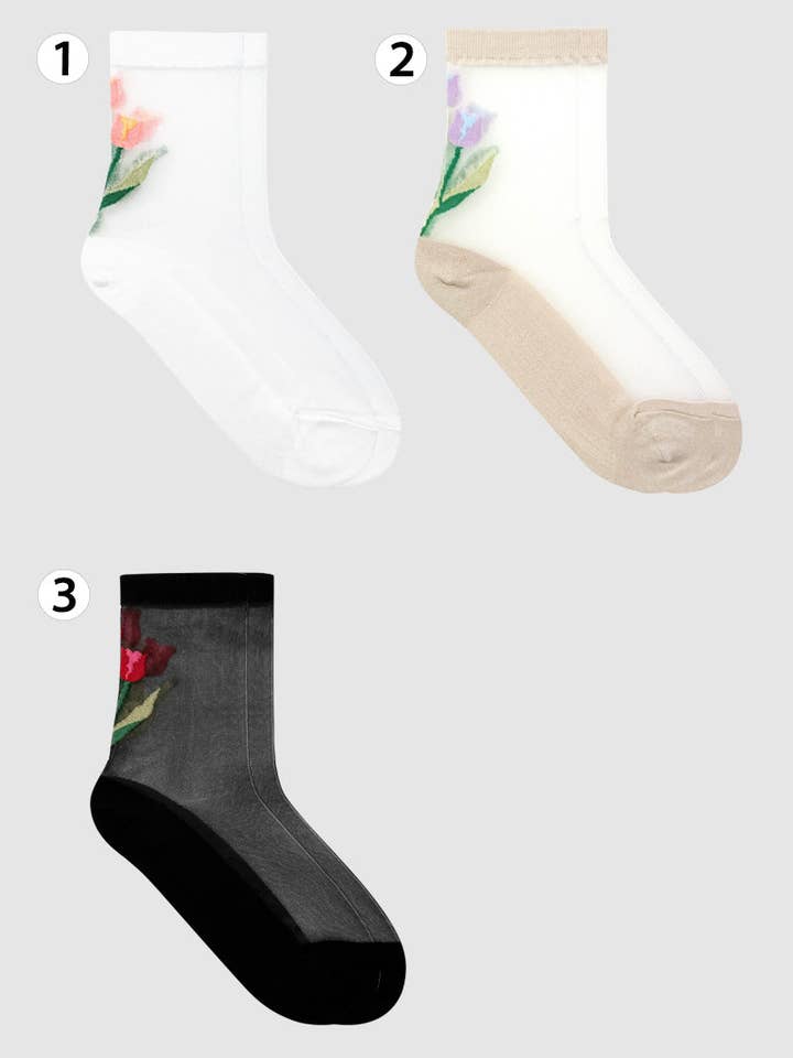 Kvinders Crew Tulip Sheer Sokker for engroshandel hos 7DAYSSOCKS