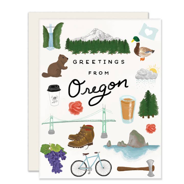 Slightly Stationery - Venta al por mayor Tarjetas de felicitación - Saludos desde Oregon