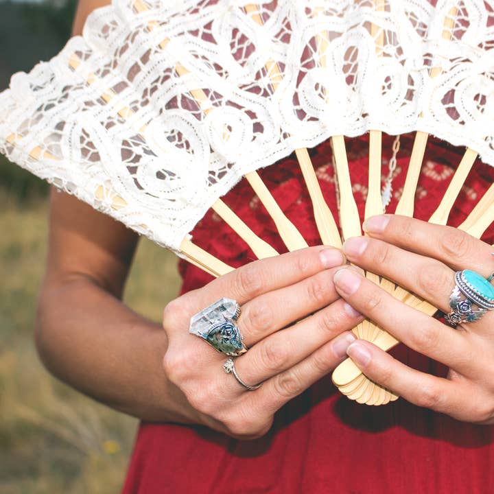 Hiouchi Jewels | Rose & Bolt Grateful Dead Jewelry - Wholesale Cocktail/Statement Ring - Move Me Brightly Crystal Ring5