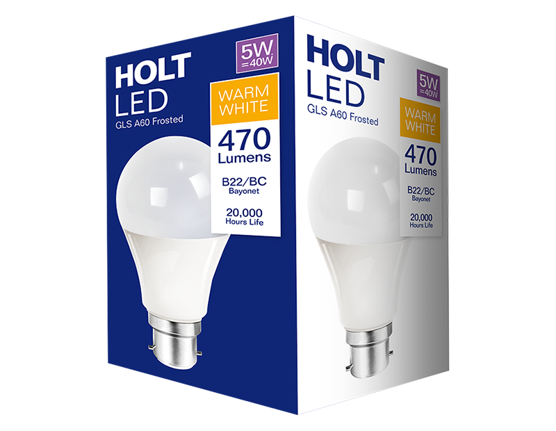 LMT-UK – wholesale Light bulb/puck – LED Classic Bulb 5W B22 BC Warm White - 50562838044340