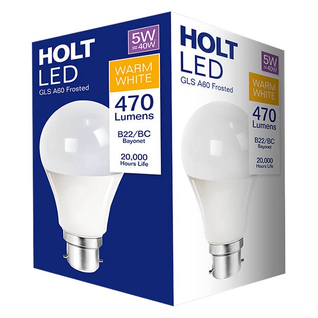 LMT-UK – wholesale Light bulb/puck – LED Classic Bulb 5W B22 BC Warm White - 5056283804434