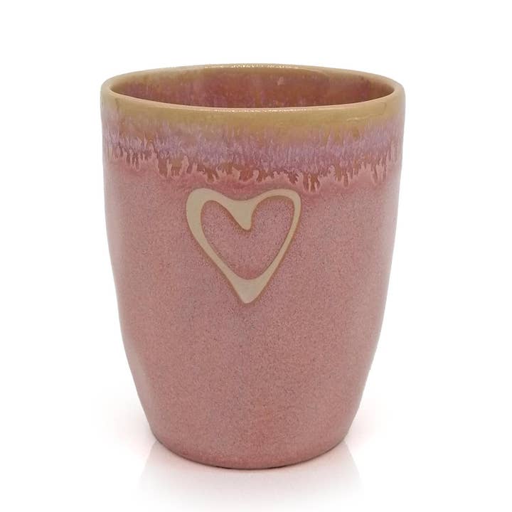 Mea-Living - Wholesale Coffee Mug - Stoneware “Heart” mug pink