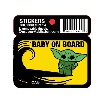 Baby Yoda on Board for wholesale by Outdoor Addiction