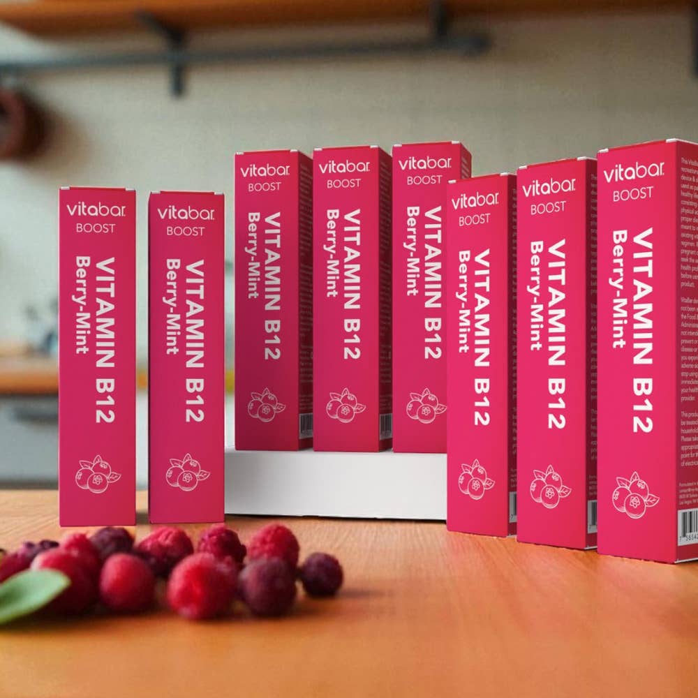 VitaBar - Wholesale Oral Supplement/Vitamin - BOOST - Vitamin B12 - Berry Mint Diffuser 10-PACK4