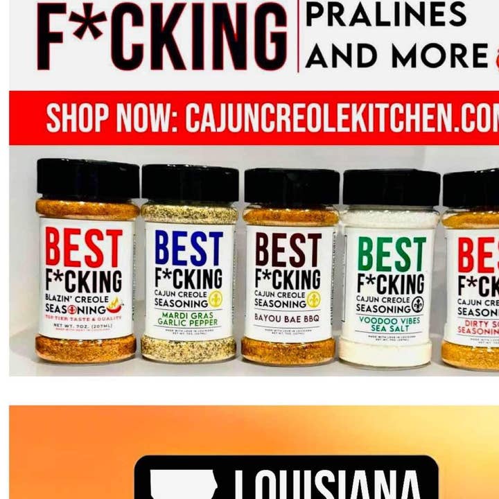 Pack de variétés créoles cajun Best F*cking (5 assaisonnements) pour la vente par Cajun Creole Kitchen Co.