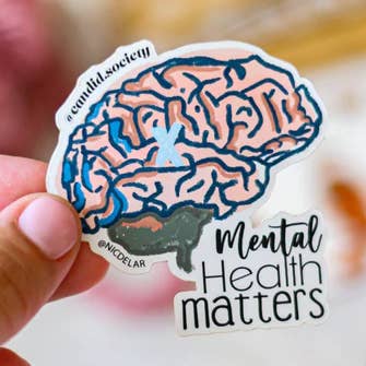 Mental Health Matters (original) - Premium Sticker for wholesale by Candid Society
