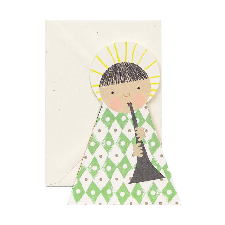 Green Angel Fold-Out Card for wholesale by Hadley