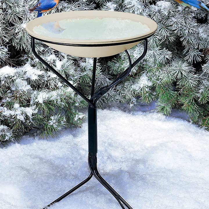 Heated Bird Bath with Metal Stand for wholesale by BestNest Inc