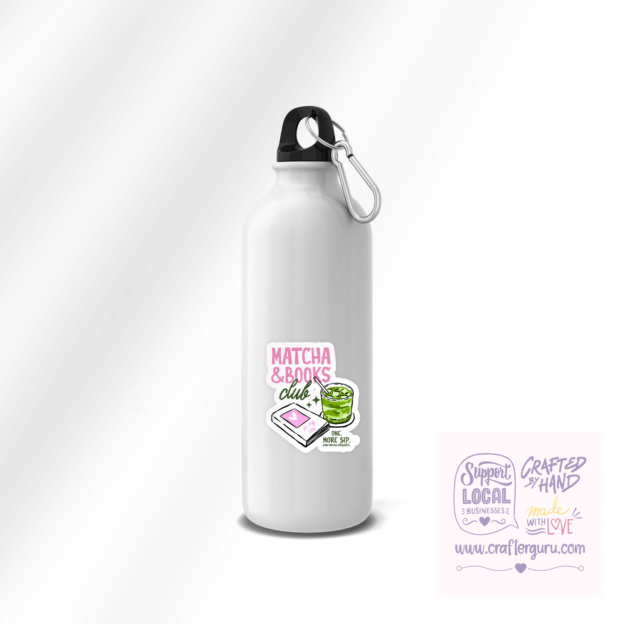 Crafter Guru Shop - Wholesale Sticker - Matcha & Books Club Sticker - Cozy Reader Gift - Waterproof Laptop & Kindle Decal - Bookish Aesthetic - STK-0062