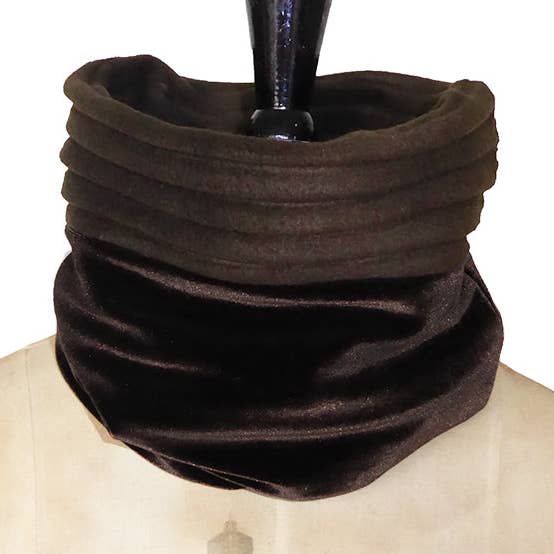 Velvet Snood - Chocolate Brown for wholesale by Anna Falcke