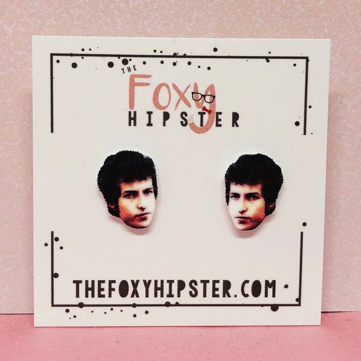 Bob Dylan Stud Earrings for wholesale by The Foxy Hipster