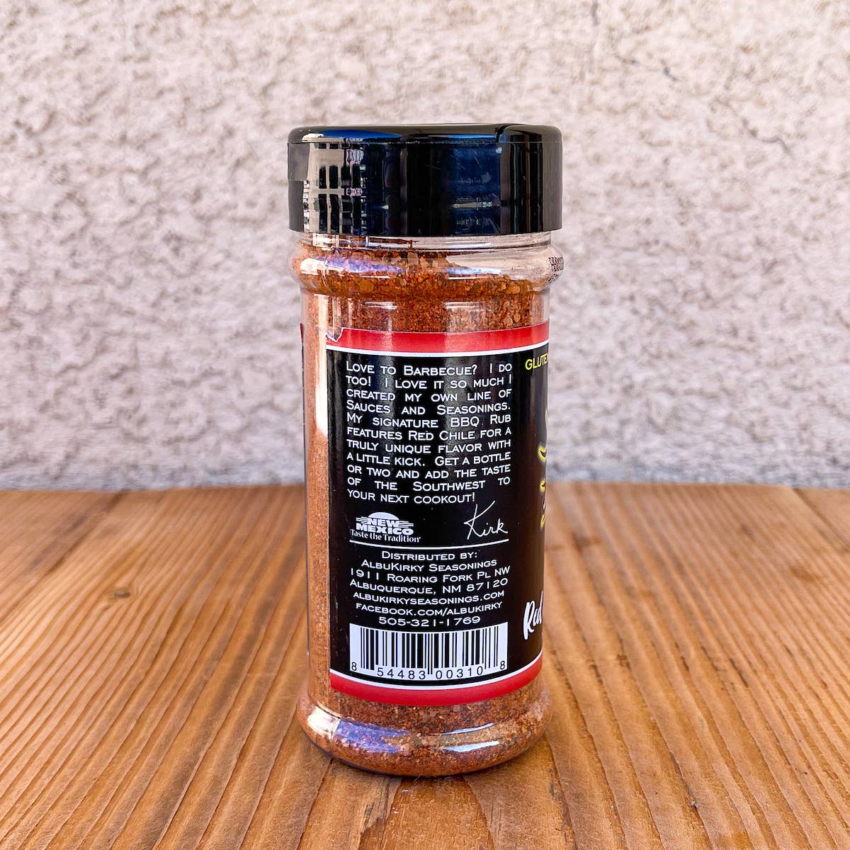 AlbuKirky Seasonings - Vente Marinades en poudre - Bouteille Red Chile BBQ Rub de 6 oz1
