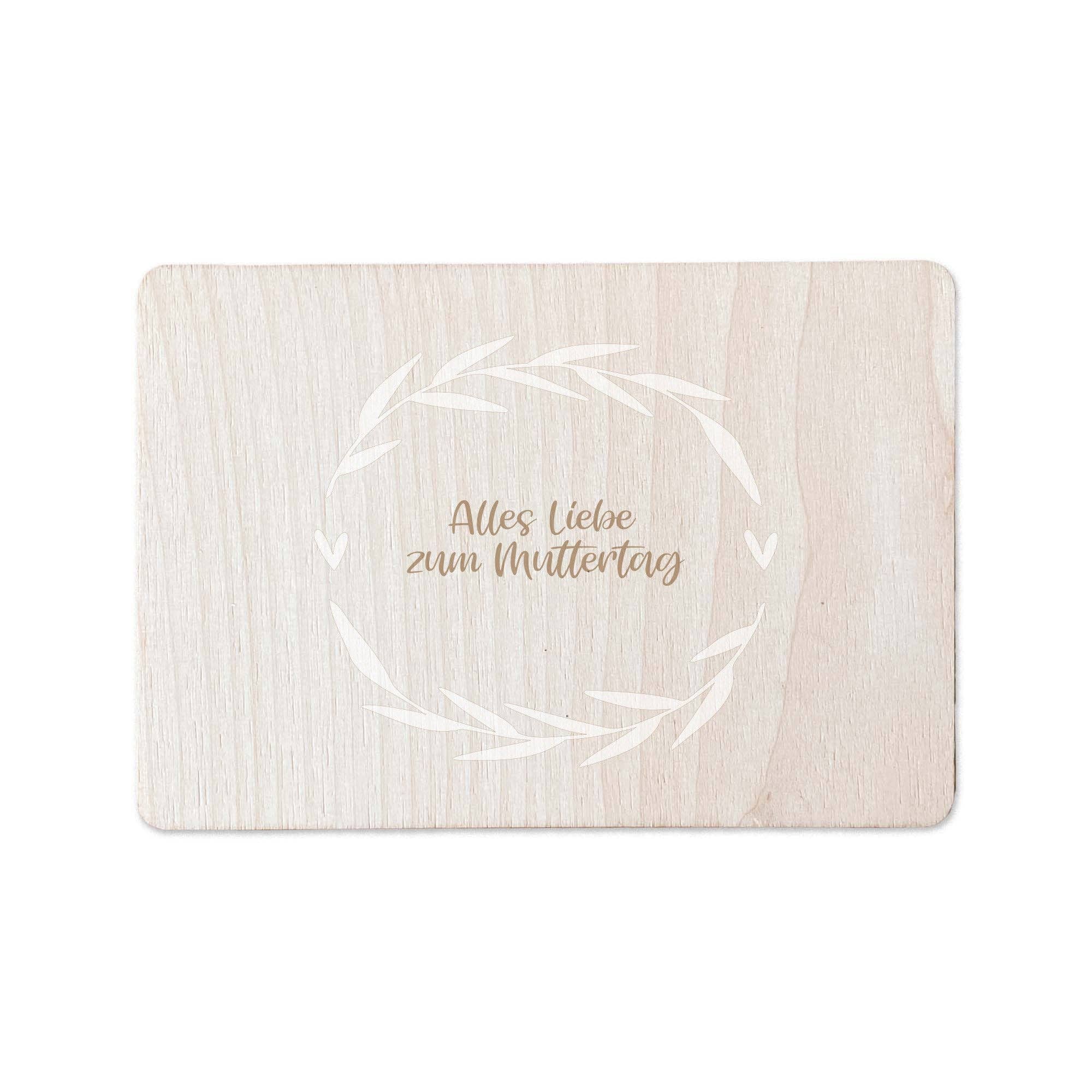 Buchstabenkult - Wholesale Love Card - wooden card | Kranzliebe0