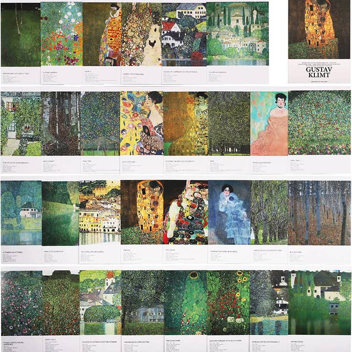 Magnifique Hearts - Vendita all'ingrosso Cartoline - Cartoline Gustav Klimt, stampa artistica, 9,9 x 5,5 pollici, Art Decor3