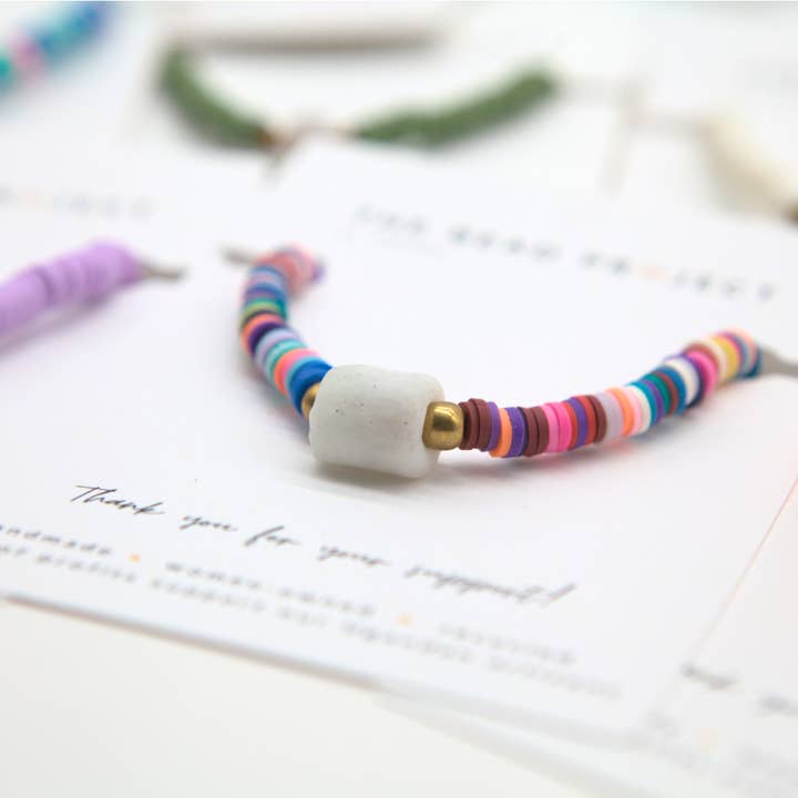 The Bead Project by TWOPU - Wholesale Beaded Bracelet - Vibe Bracelet | Heishi Beads & Recycled Glass Beads16