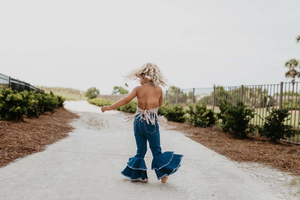 Oopsie Daisy - Wholesale Jeans - Kids - Kids Denim Double Ruffle Jeans4