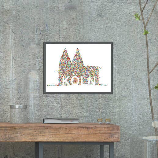 Stadtliebe® | Cologne - Confetti Cathedral Art Print for wholesale by Stadtliebe®