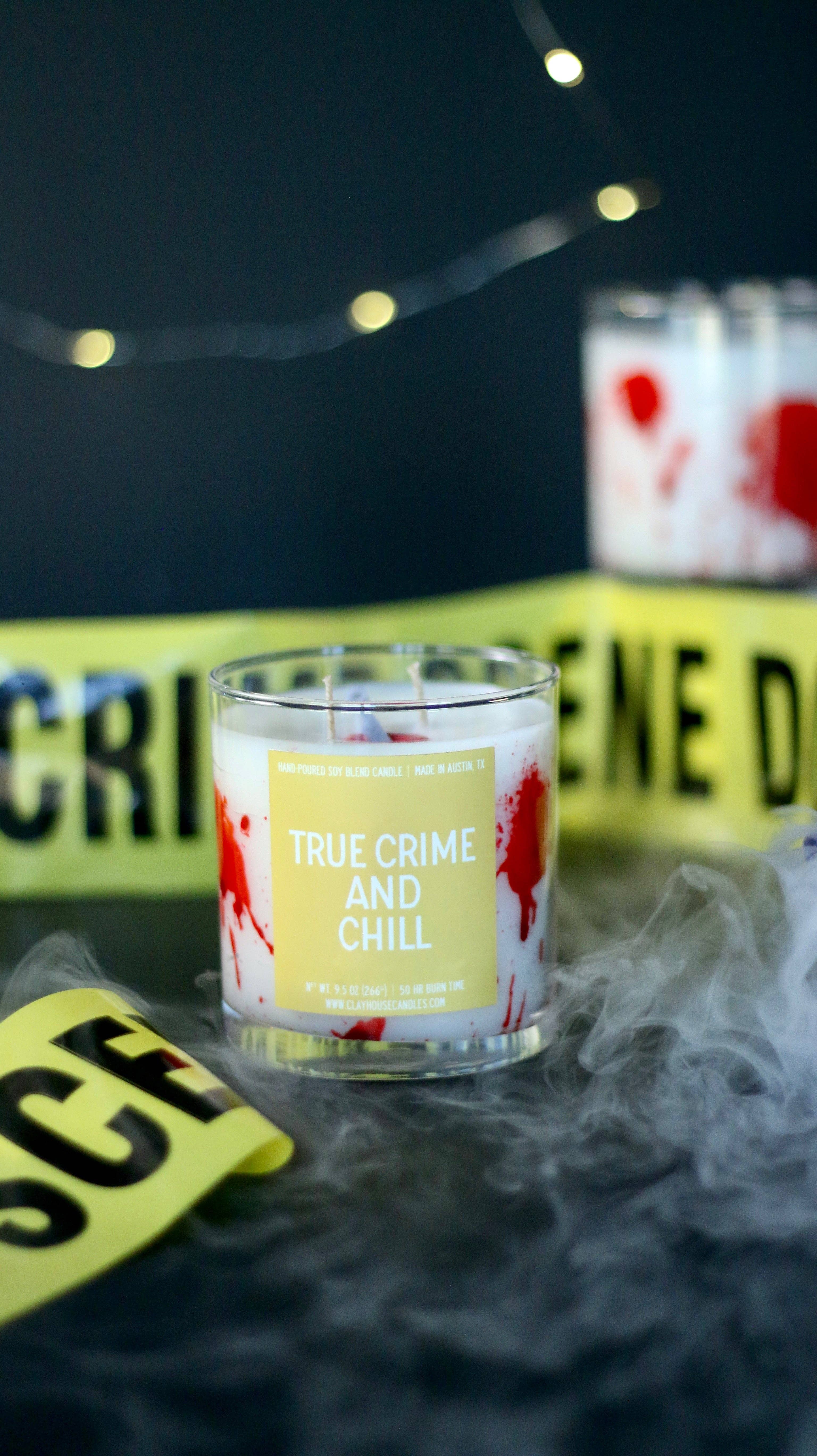 Clay House Candles – wholesale Burkljus – True Crime och Chill behållarljus0