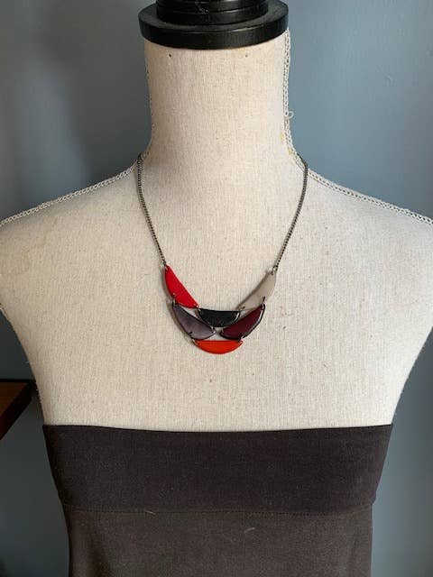 Veronica Riley Martens - Wholesale Bib Necklace - Crescent Shaped Tagua Cluster Bib Necklace3