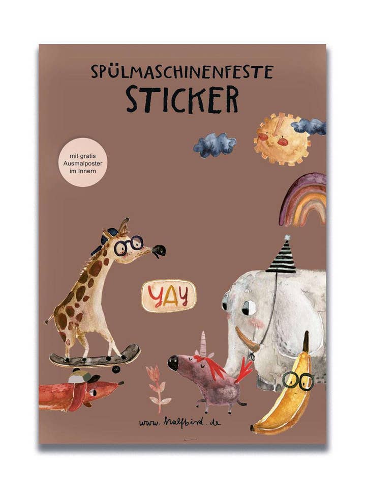 Vaatwasmachinebestendige stickers „Allerlei” voor wholesale door Halfbird
