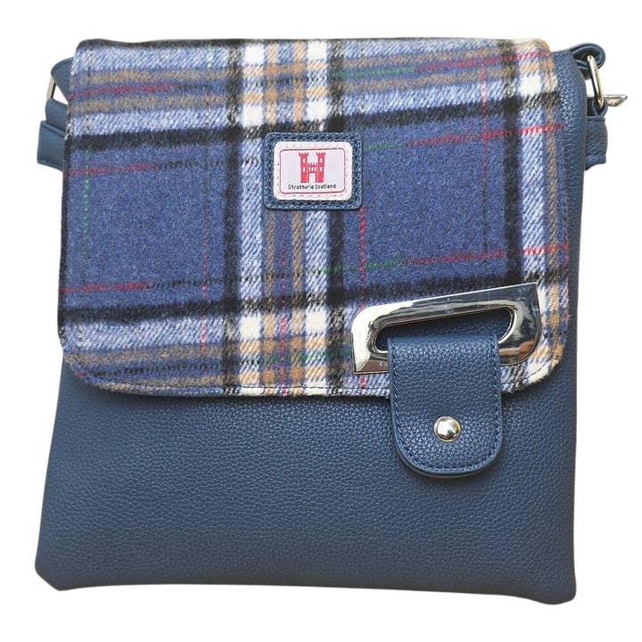 Strathurie Tweed Borland Blue Crossbody Bag 7114 for wholesale by Strathurie