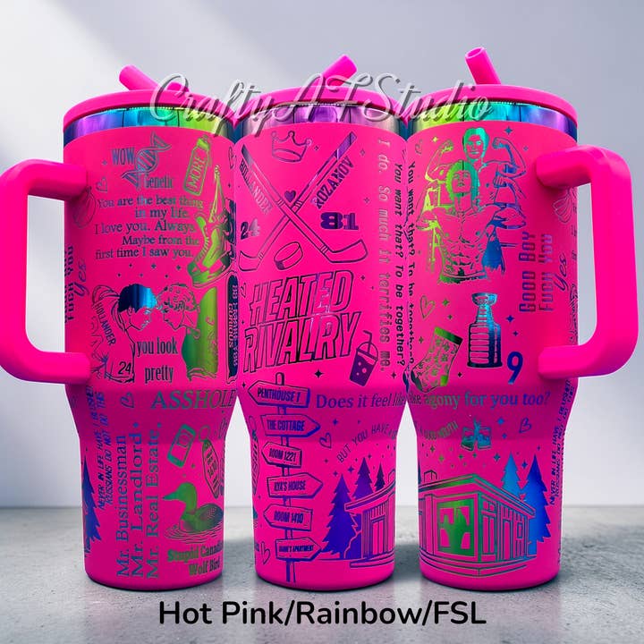 Crafty AF Studio - Wholesale Insulated Mug/Tumbler - 40oz Heated Rivalry Hockey Book Themed Tumbler9