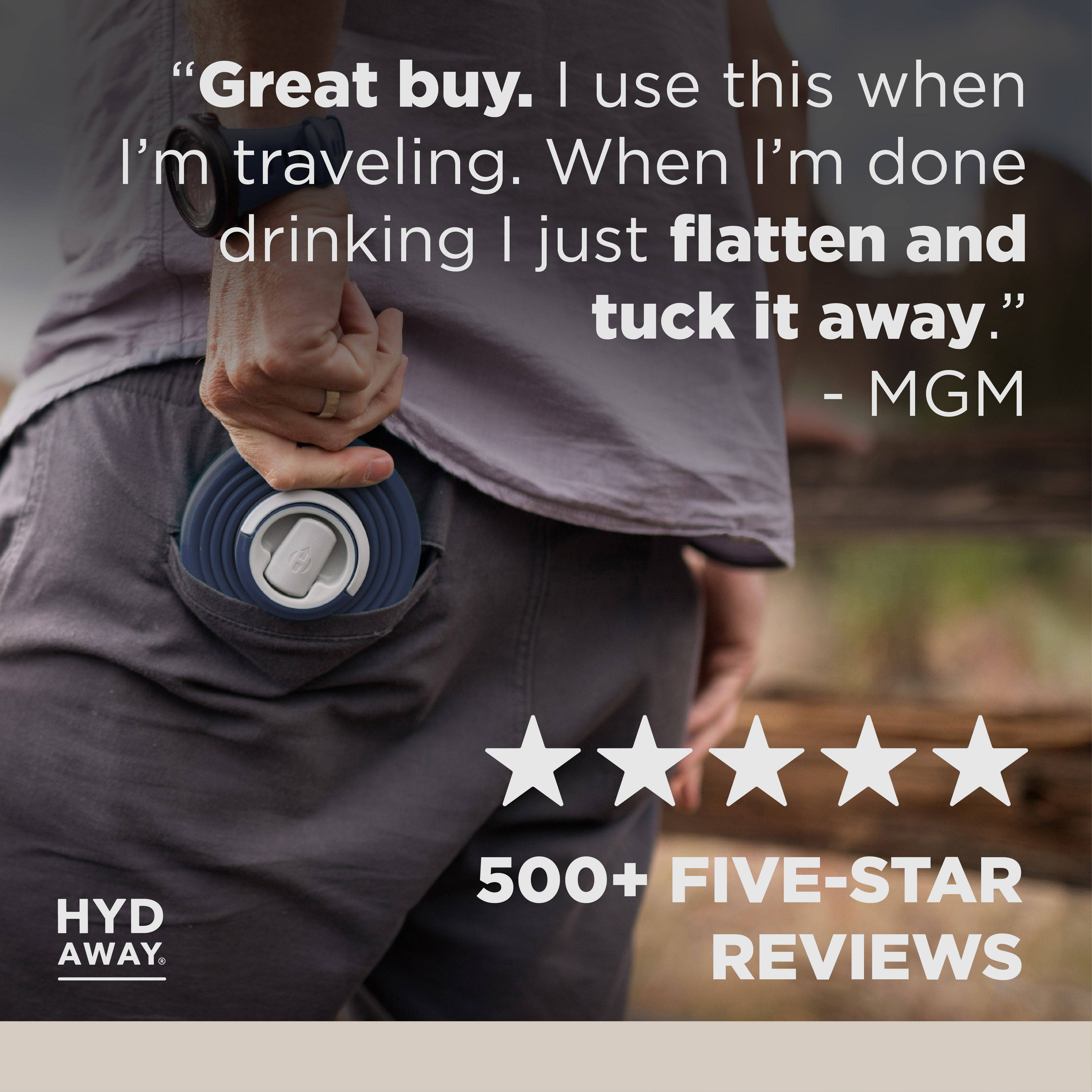 HYDAWAY – Großhandel Trinkflaschen – Zusammenklappbare Wasserflasche | 25oz54