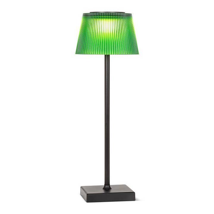 Abbott - Wholesale Accent/Desk Lamp - Fluted Green Shade LED Outdoor Table Lamp-15"H - Clearance