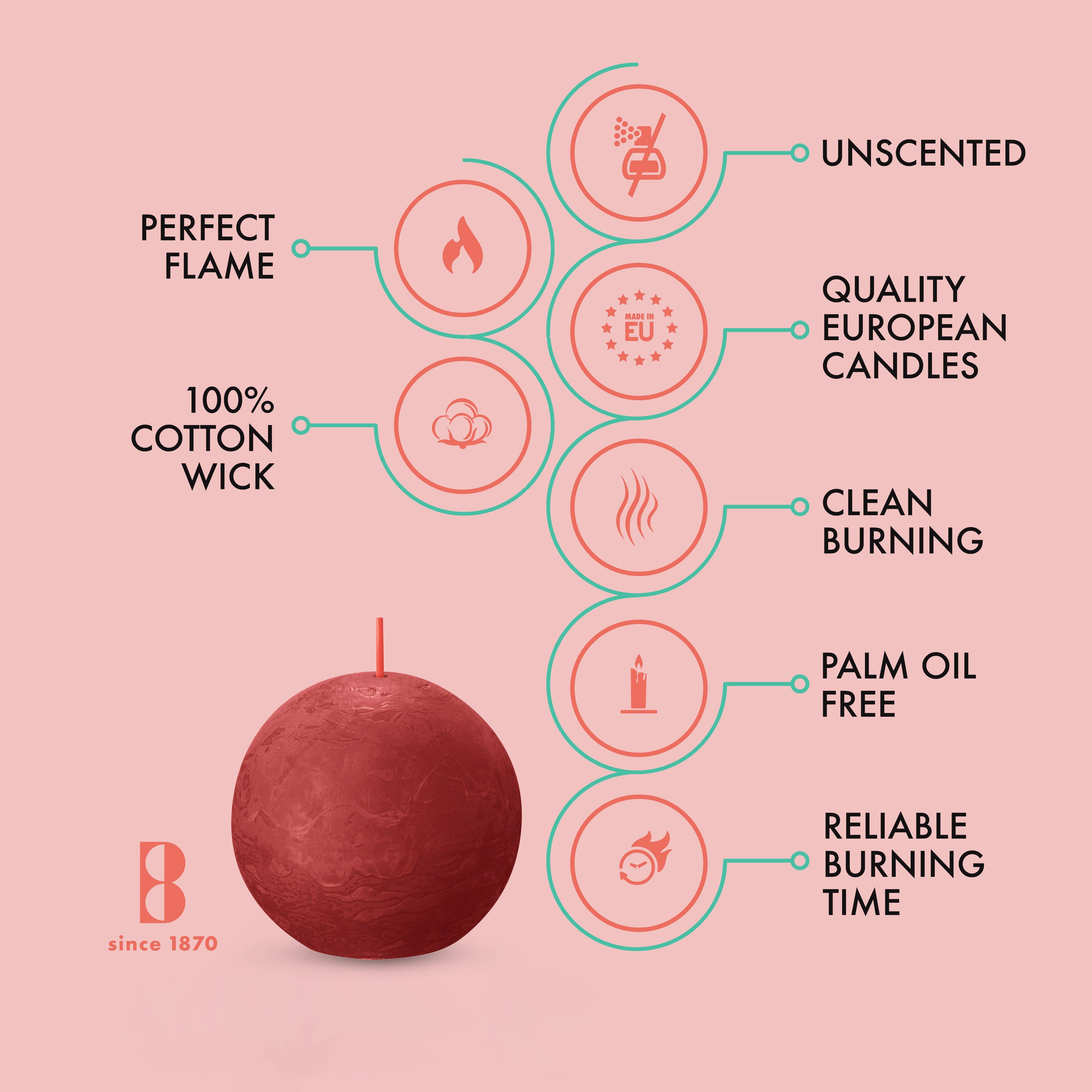 BOLSIUS – Velas de decoração por atacado – 6 Velas rústicas 3" - Inperfuted - Natural - Eco-Friendly - Cera Plant-Based - **Vendido Individualmente118