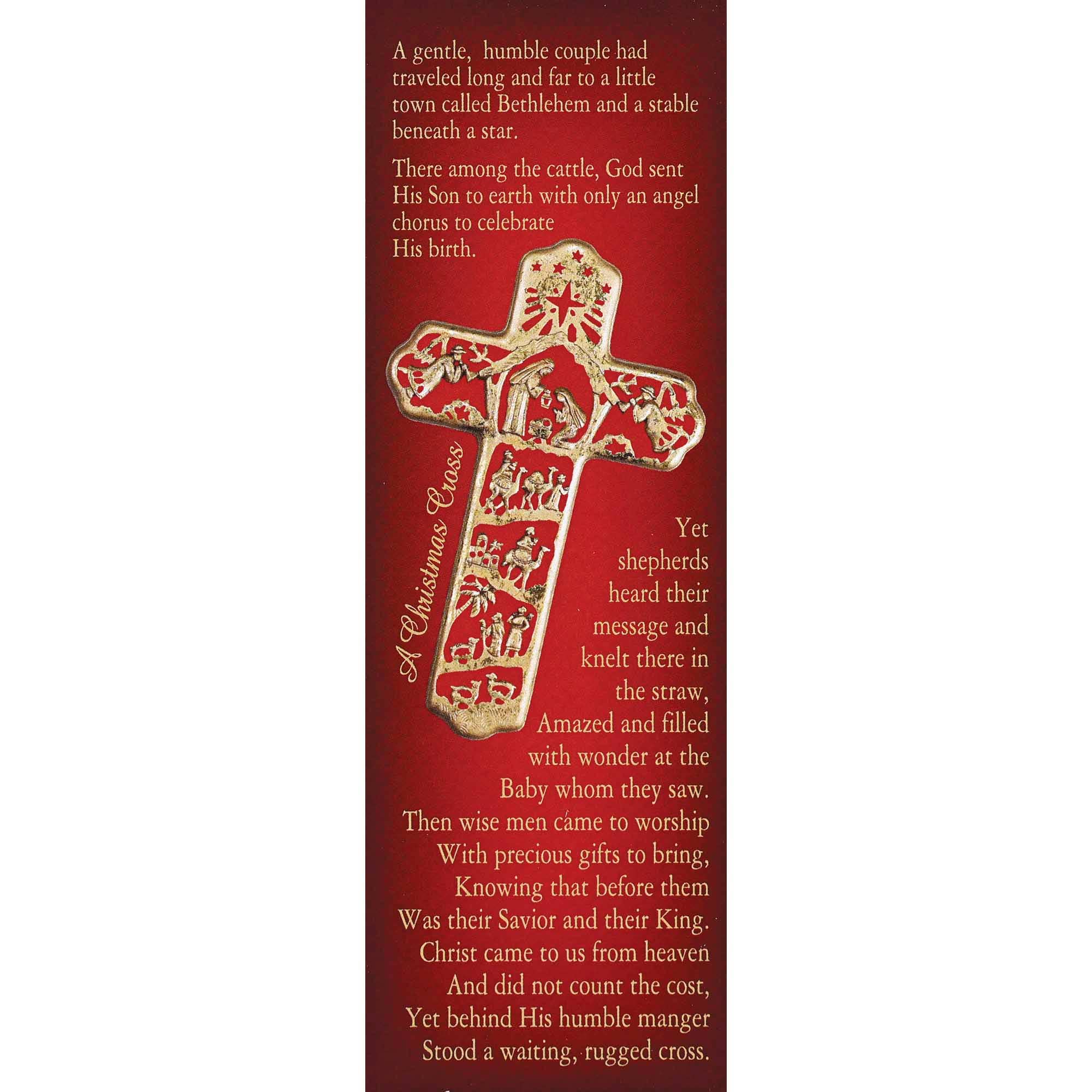 Cottage Garden - Wholesale Bookmark - Packaged Bookmarks A Christmas Cross2