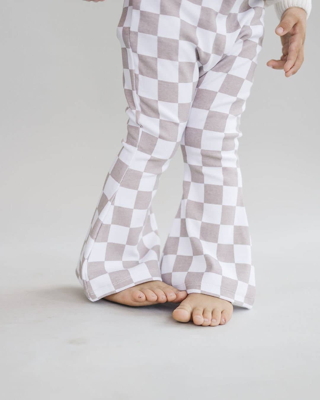Lucky Panda Kids - Wholesale Pants - Baby - Checkered Flare Pants | Latte4