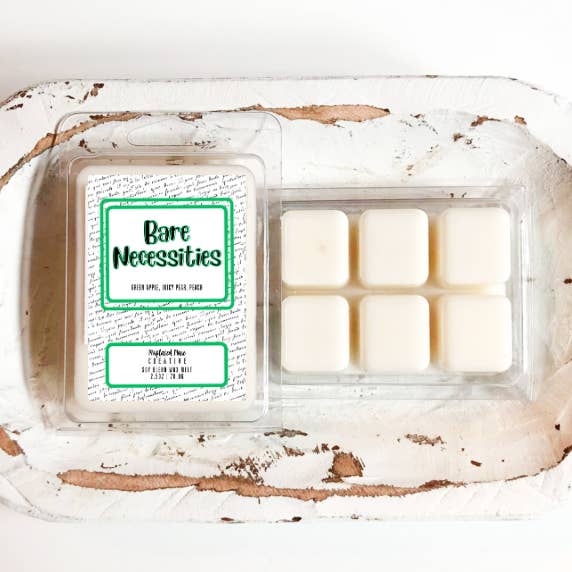 Bare Necessities Literary Soy Wax Melts (Pear Scent) for wholesale by Misplaced Muse Creative