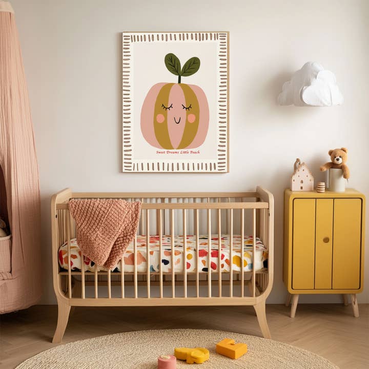 Söta drömmar min persikofrukt plantskola citat konsttryck för wholesale av Kumo Art Prints