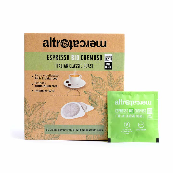 Altromercato – wholesale Instant coffee/espresso – Espresso Creamy Coffee - Organic - 50 pods - 350 g1