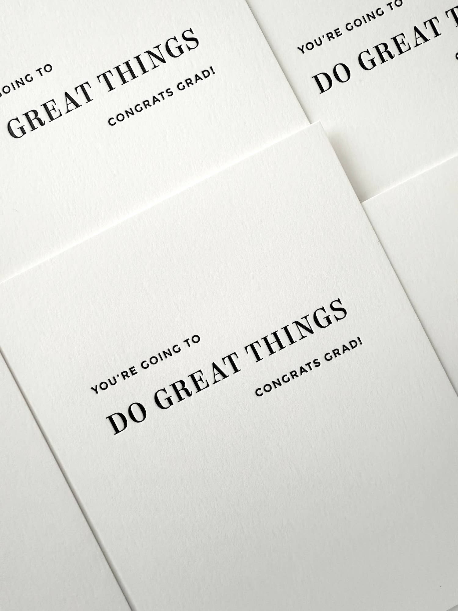 Missive - Wholesale Graduation Card - Do Great Things Letterpress Graduation Card2