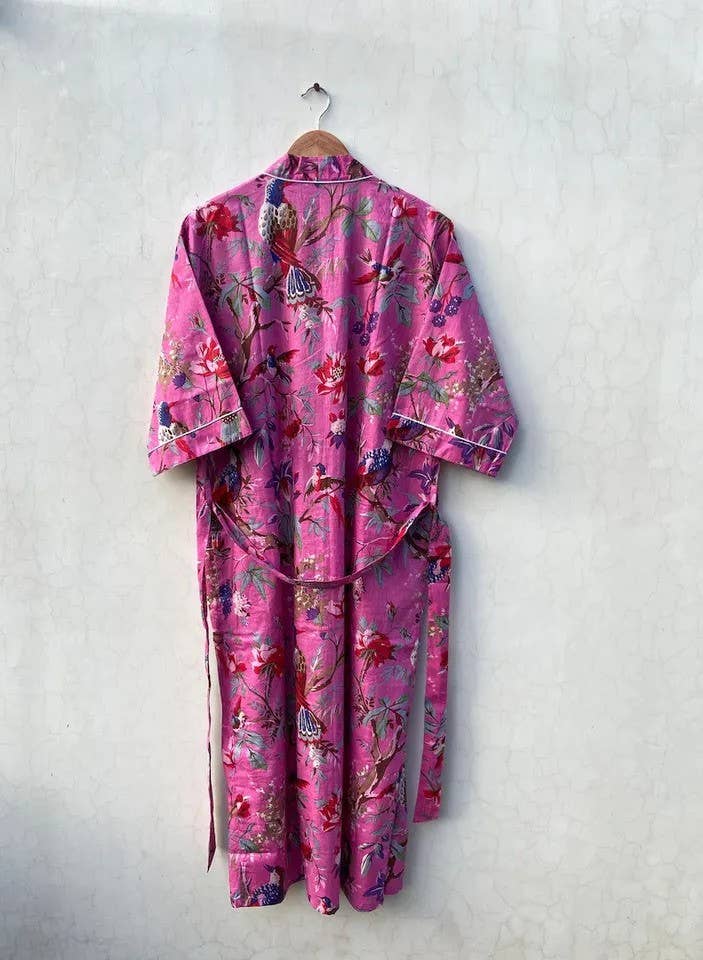 Bhawana Handicrafts - Wholesale Robe - Women's - Cotton Kimono Robes for Women Indian Dressing Gown2