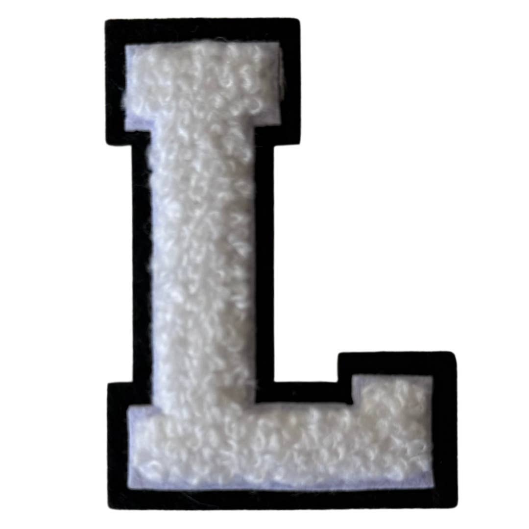 Patch Points - Wholesale Patch - White & Black  Varsity Letter  Sticker & Iron On15