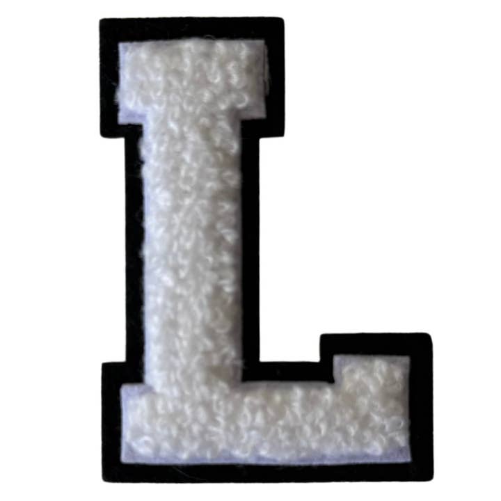 Patch Points - Wholesale Patch - White & Black Varsity Letter Sticker & Iron On15