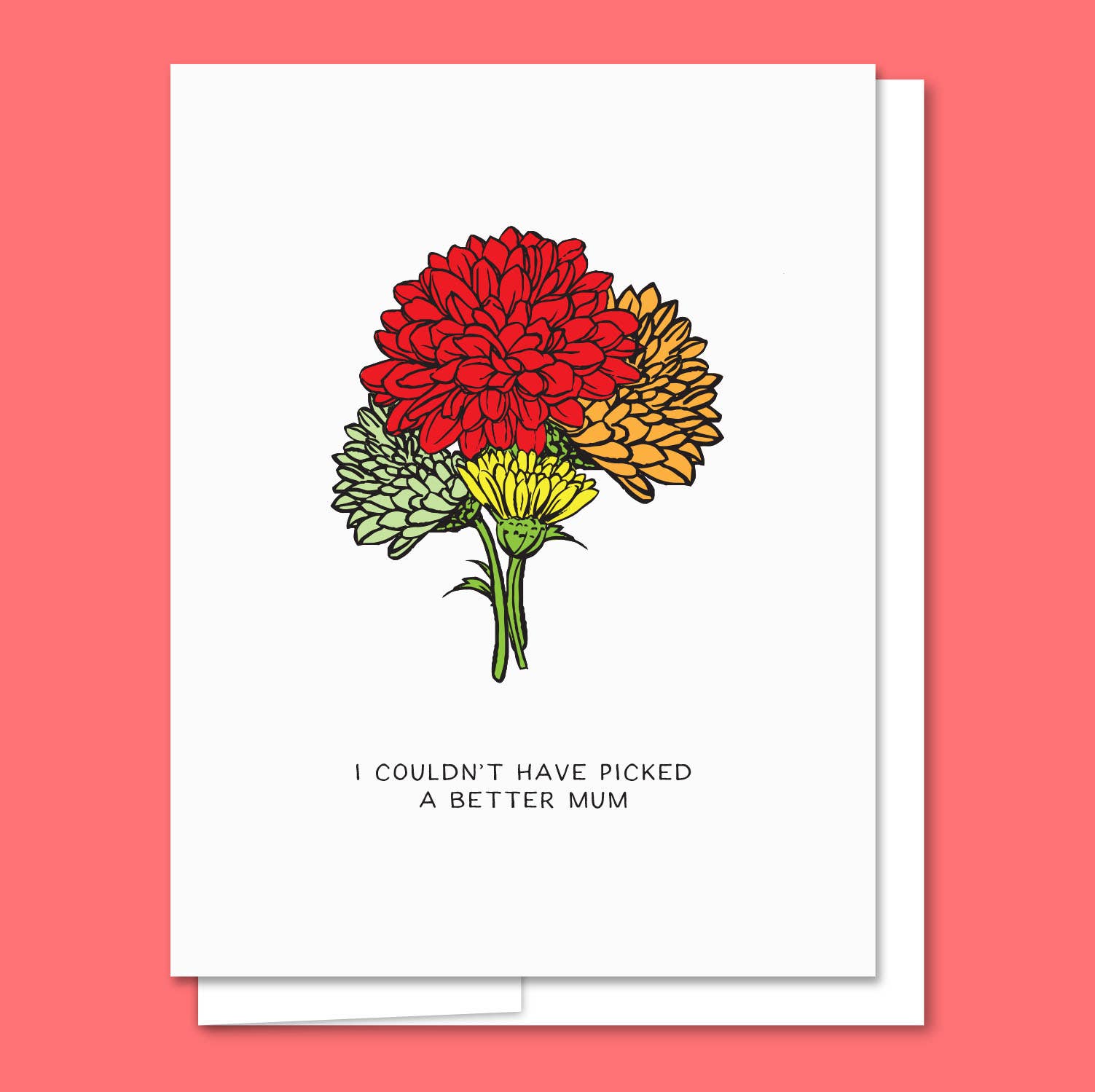 Quick Brown Fox Letterpress – Großhandel Muttertagskarten – Witzige Muttertagskarte „Best Mum“ von Letterpress1