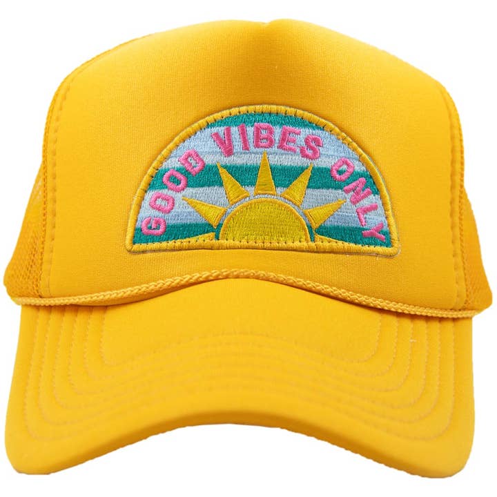 Katydid - Wholesale Trucker Hat - Women's - Good Vibes Only Patch Foam Trucker Hat